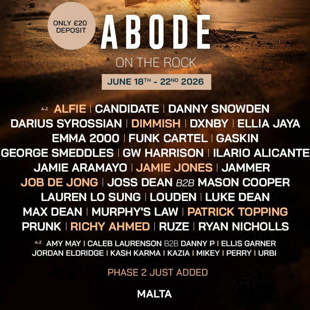 ABODE On The Rock 2026 at Malta