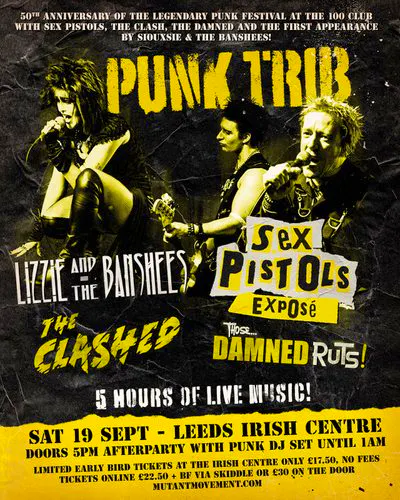 Tickets: Sex Pistols Exposé/ Lizzie & The Banshees/ Clashed