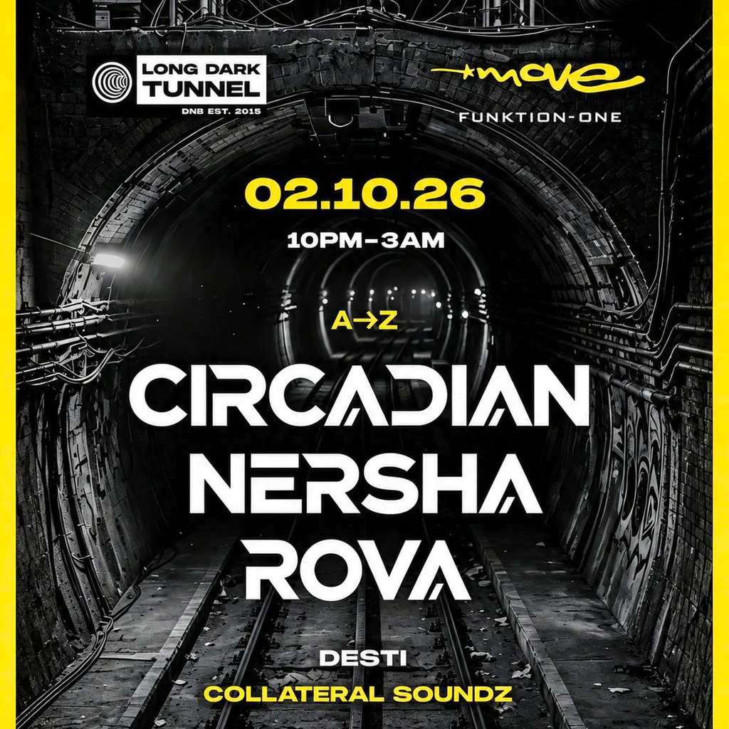 Long Dark Tunnel | CIRCADIAN, NERSHA, ROVA | 02.10.26 | Exeter at Move Exeter