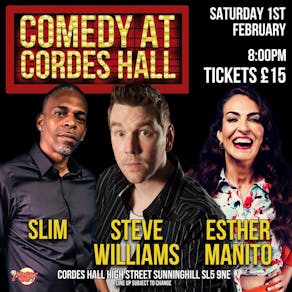 Februarys Comedy at Cordes Hall