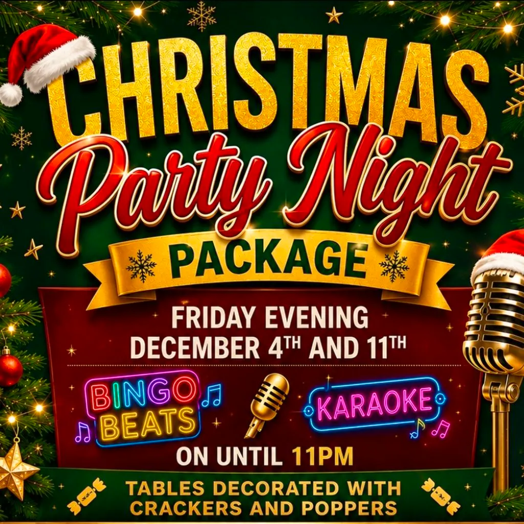 Christmas Party Night Packages  Friday 4th of December at Carlton Bingo Inverness