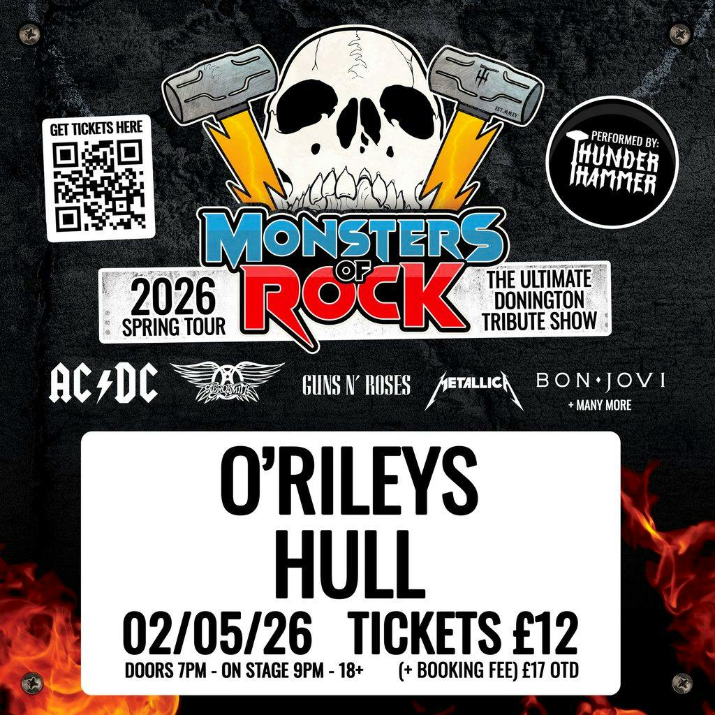 Thunder Hammer presents Monsters of Rock Live at ORILEYS LIVE MUSIC VENUE