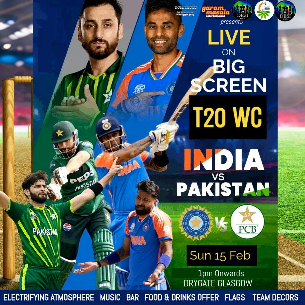 India vs Pakistan: LIVE on Big Screen: DRYGATE Glasgow at Drygate