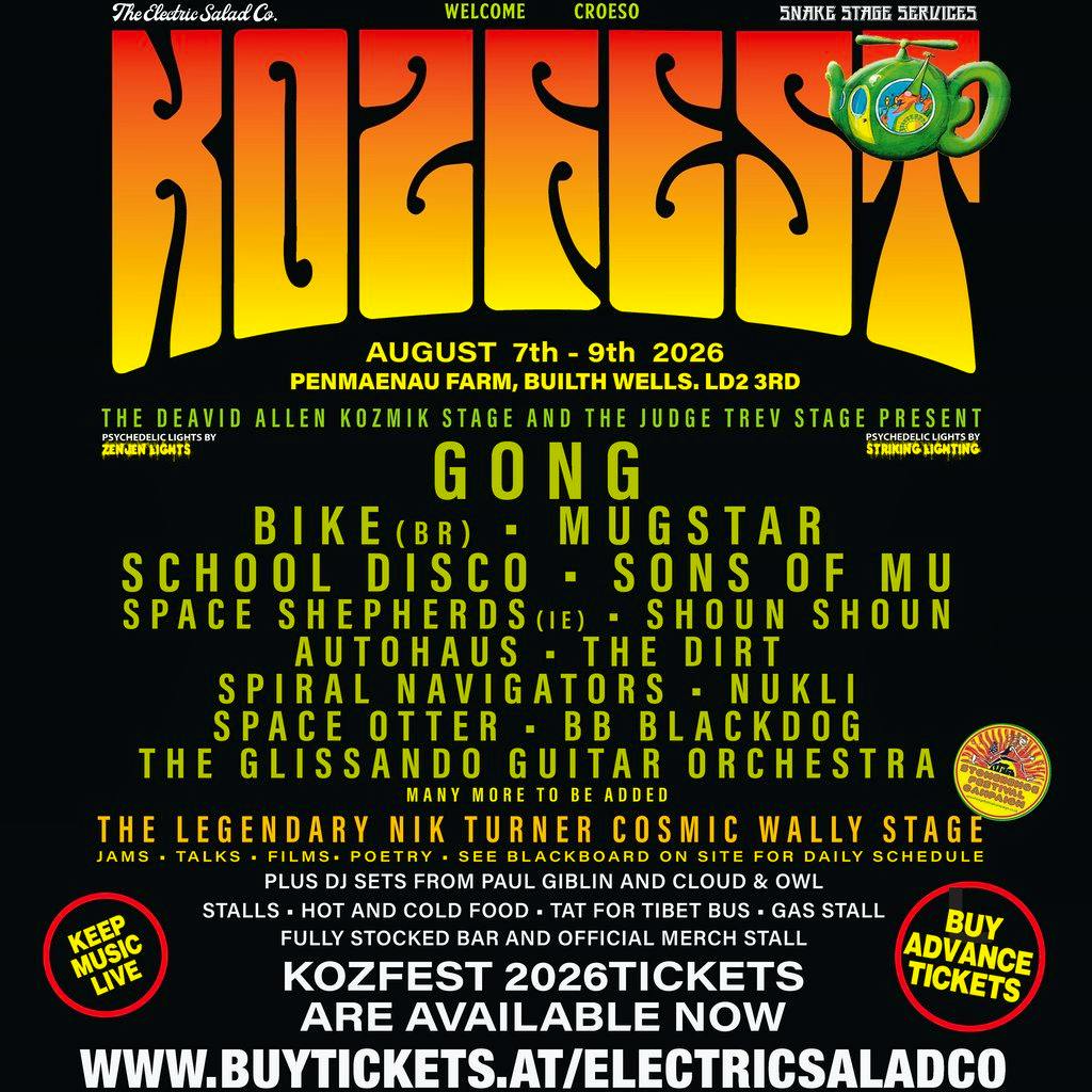 Kozfest 2026 at Penmaenau At Builth Wells
