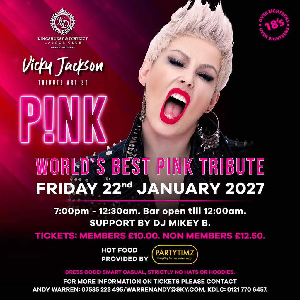 PINK By Vicky Jackson at Kingshurst Labour Club 