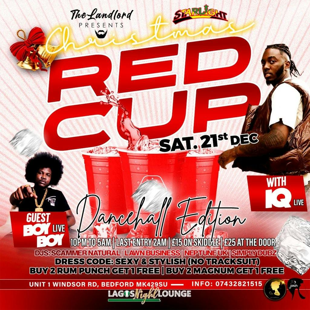 Tickets Christmas Red Cup Dancehall edition Lagos Night Lounge