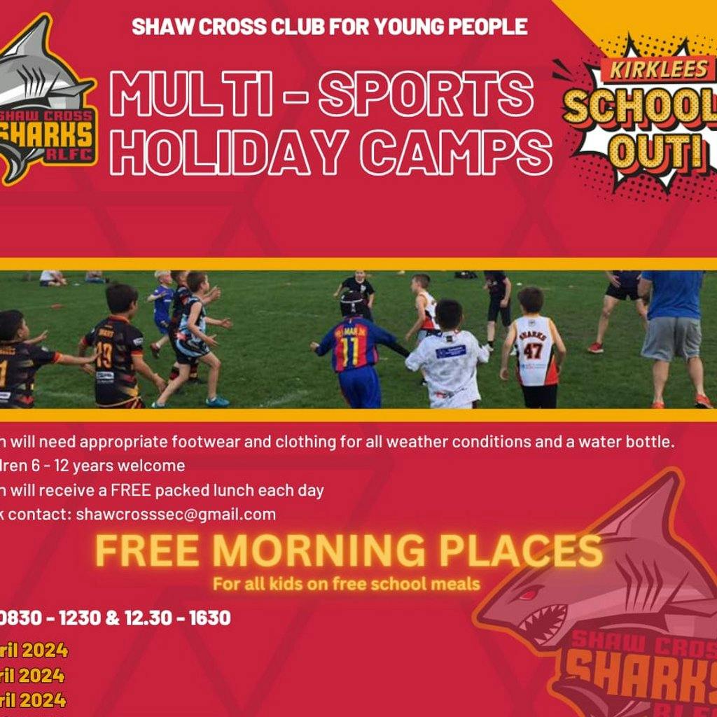 Multi Sports Holiday Camp | Shaw Cross Sharks Dewsbury | Tue 2nd April ...