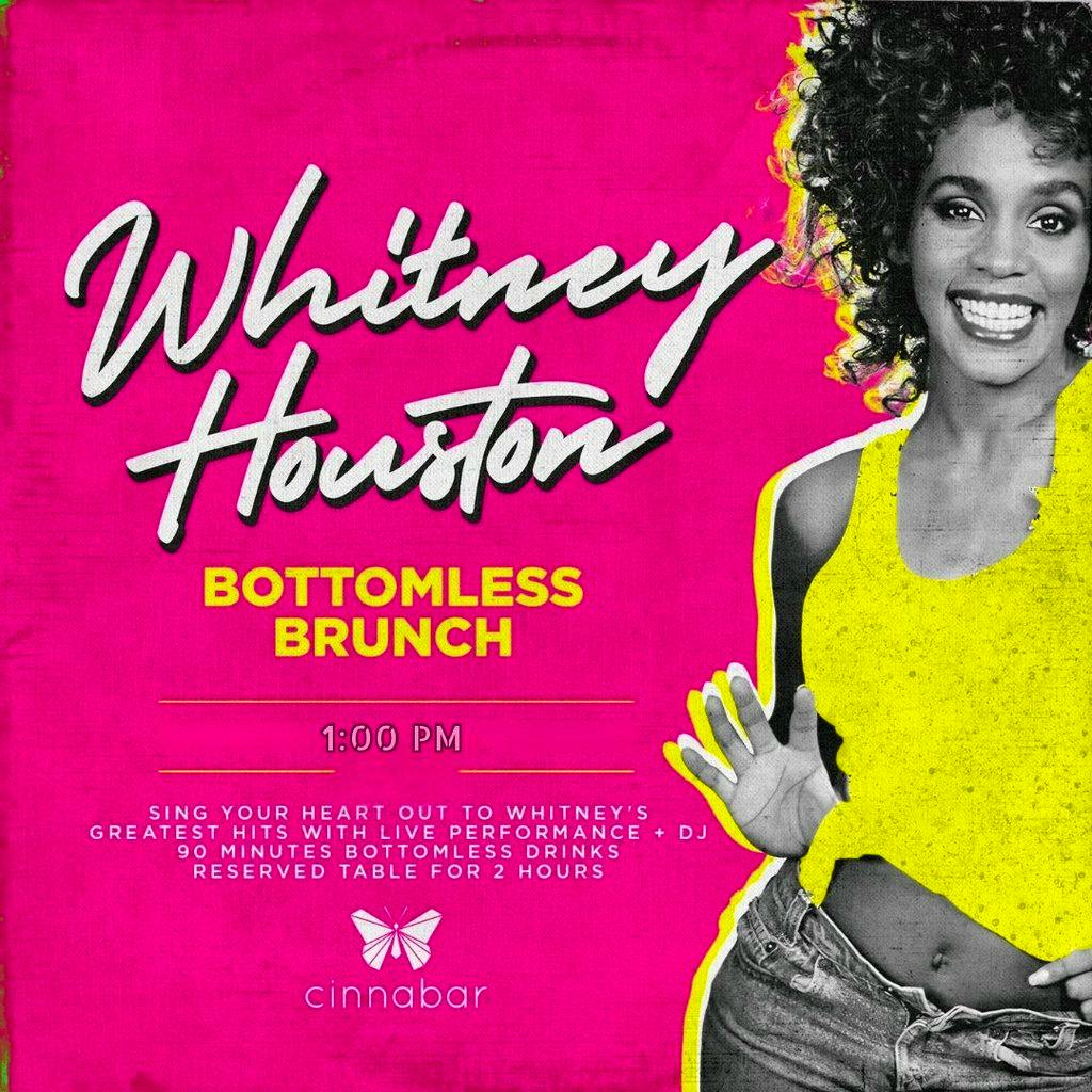 Whitney Houston Bottomless Brunch - 1PM Sitting - Stevenage at Cinnabar