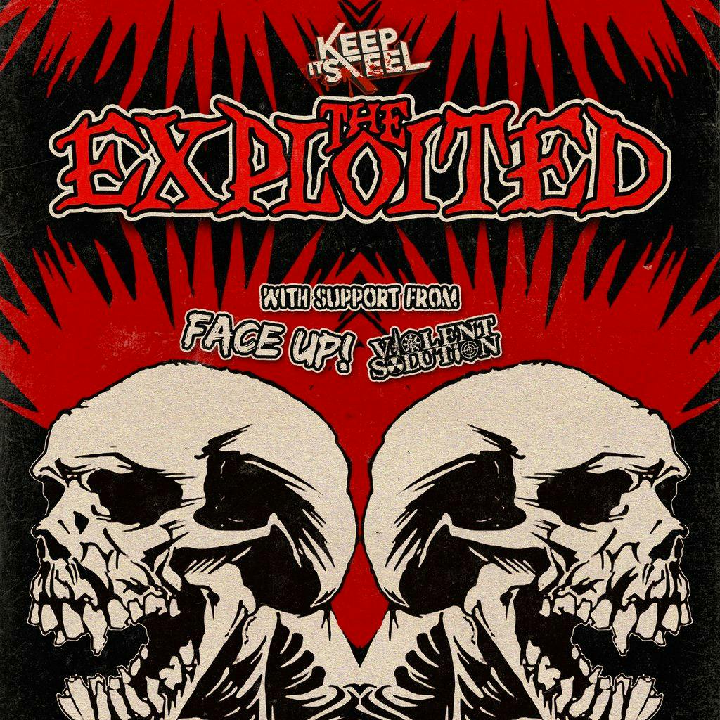 The Exploited + Face Up!, Violent Solution at La Belle Angele