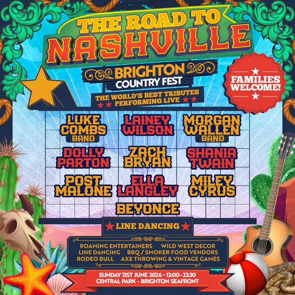 Road to Nashville Outdoor Festival | Brighton Seafront at Central Park Brighton Seafront