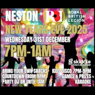 Neston Legion New Years Eve Countdown Party for Adults & Kids at Neston Royal British Legion