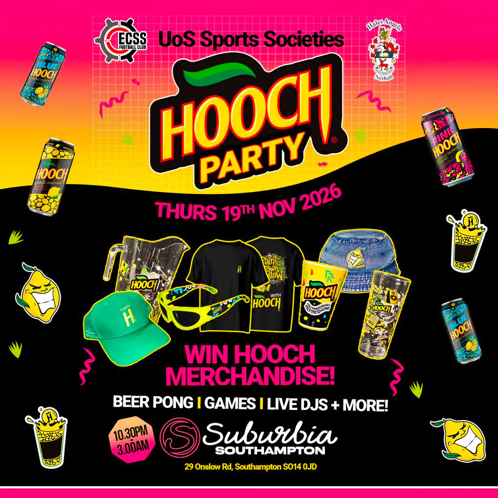 UoS Sports Societies Presents: Hooch Party at Suburbia Southampton