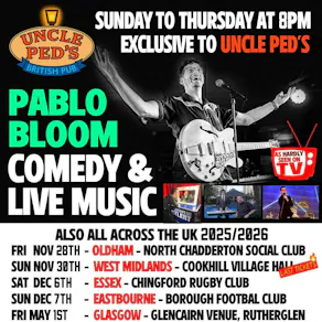 PABLO BLOOM - Warrington Irish Club - Sun 28th June - 2pm