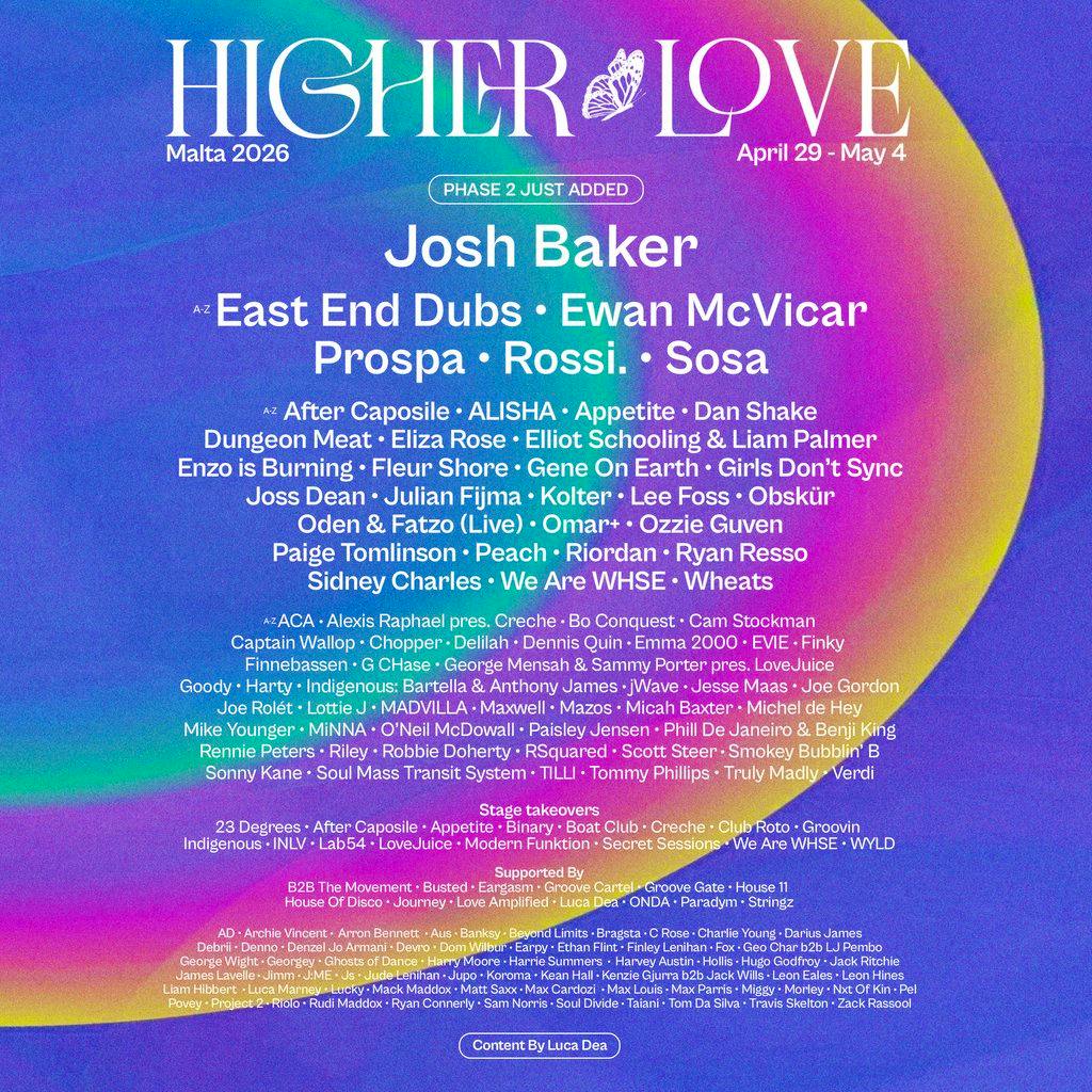 Higher Love Malta 2026 at Malta