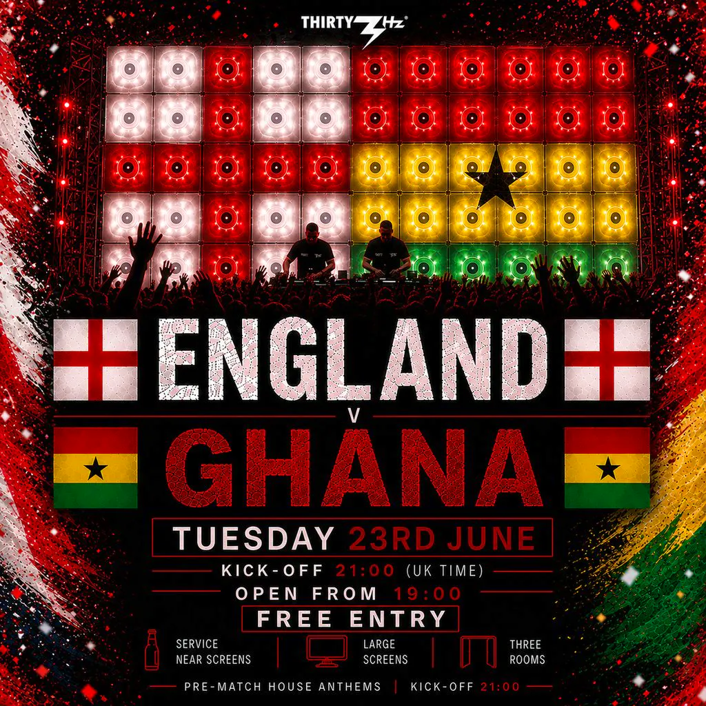 England v Ghana at Thirty3Hz