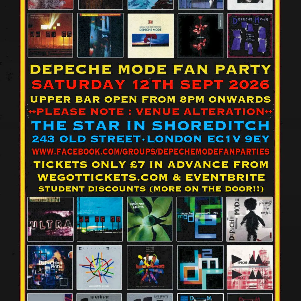 Depeche Mode Fan Party @ The Star in Shoreditch, London EC1V at The Star In Shoreditch