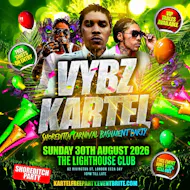 VYBZ Kartel - Shoreditch Carnival Bashment Party at The Lighthouse Bar And Club
