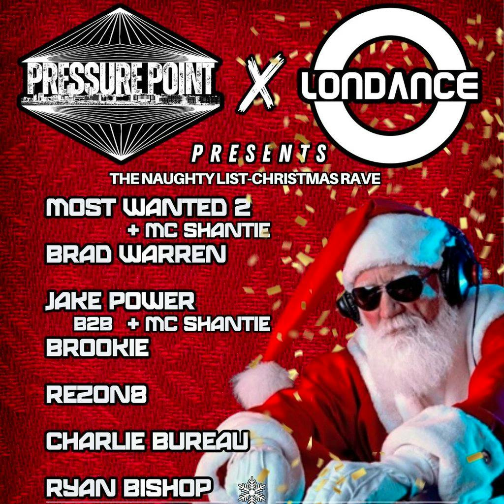 Pressure point X Londance-The naughty list Christmas rave at Dust Brighton