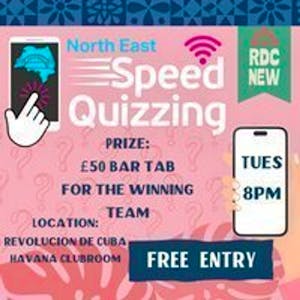 Speedquizzing at Revolucion de Cuba Newcastle