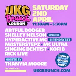 Venue: UKG Brunch - London | Secret Location   London UK London  | Sat 2nd April 2022
