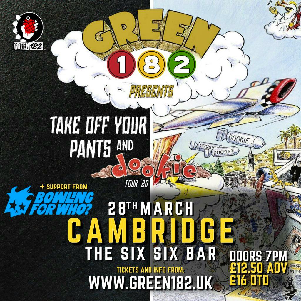 GREEN 182 - Take Off Your Pants & Dookie Tour 2026! at The Six Six Bar