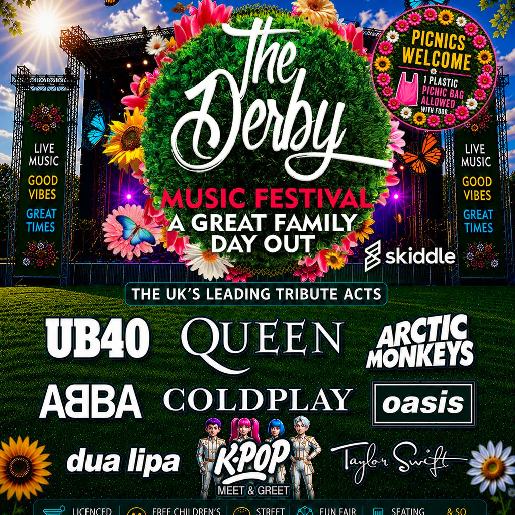 Derby Music Festival 2026  - A Great Family Day Out! at Elvaston Castle Country Park