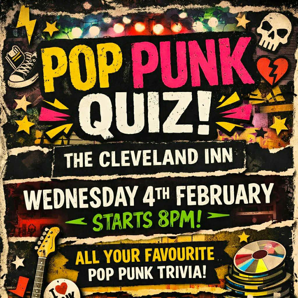 Pop Punk Quiz at The Cobblers And Cleveland Inn