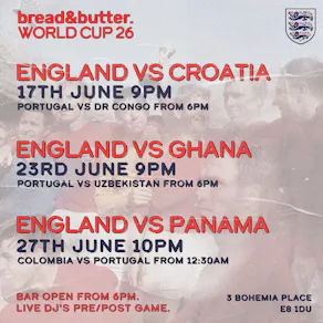 England vs Croatia @ Bread & Butter Arch
