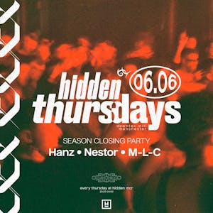 Hidden Thursdays SEASON CLOSING PARTY | 6th June