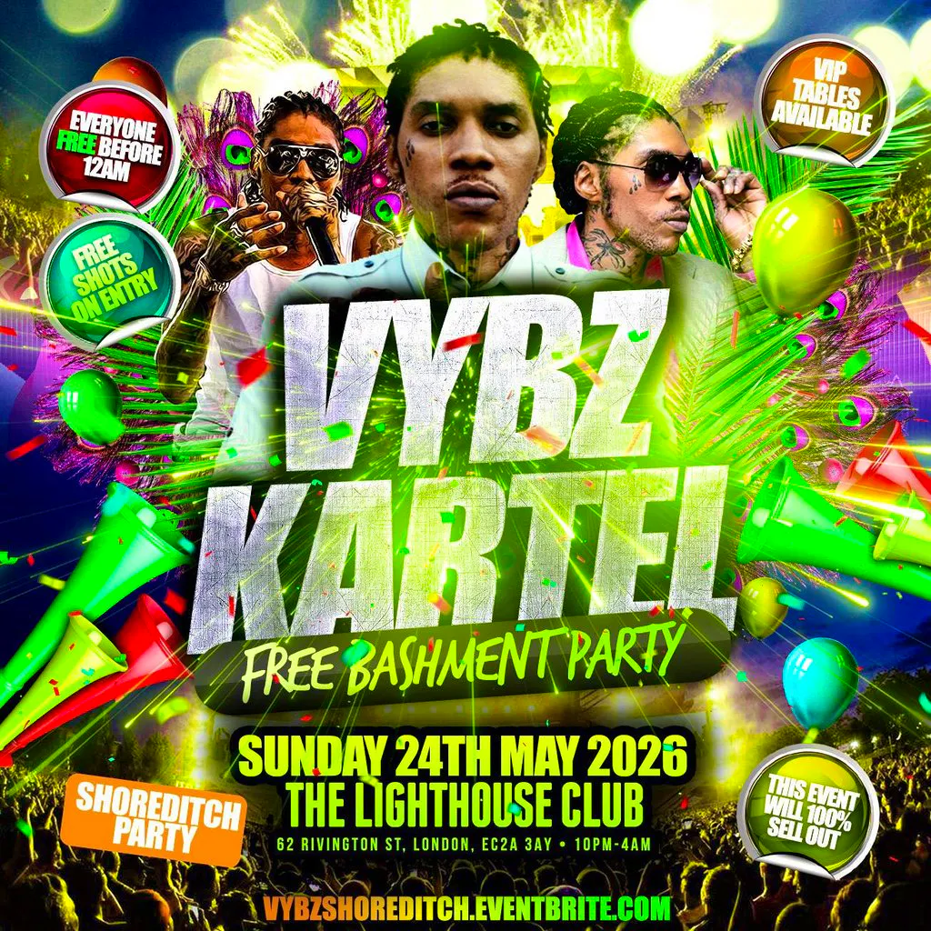 Vybz Kartel - Free Bashment Party - Everyone Free Before 12AM at The Lighthouse Bar And Club