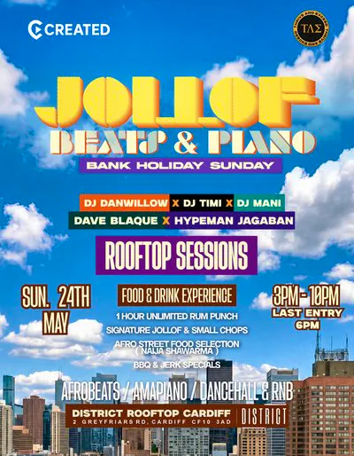 Tickets: Jollof Beats & Piano - Rooftop Sessions | District