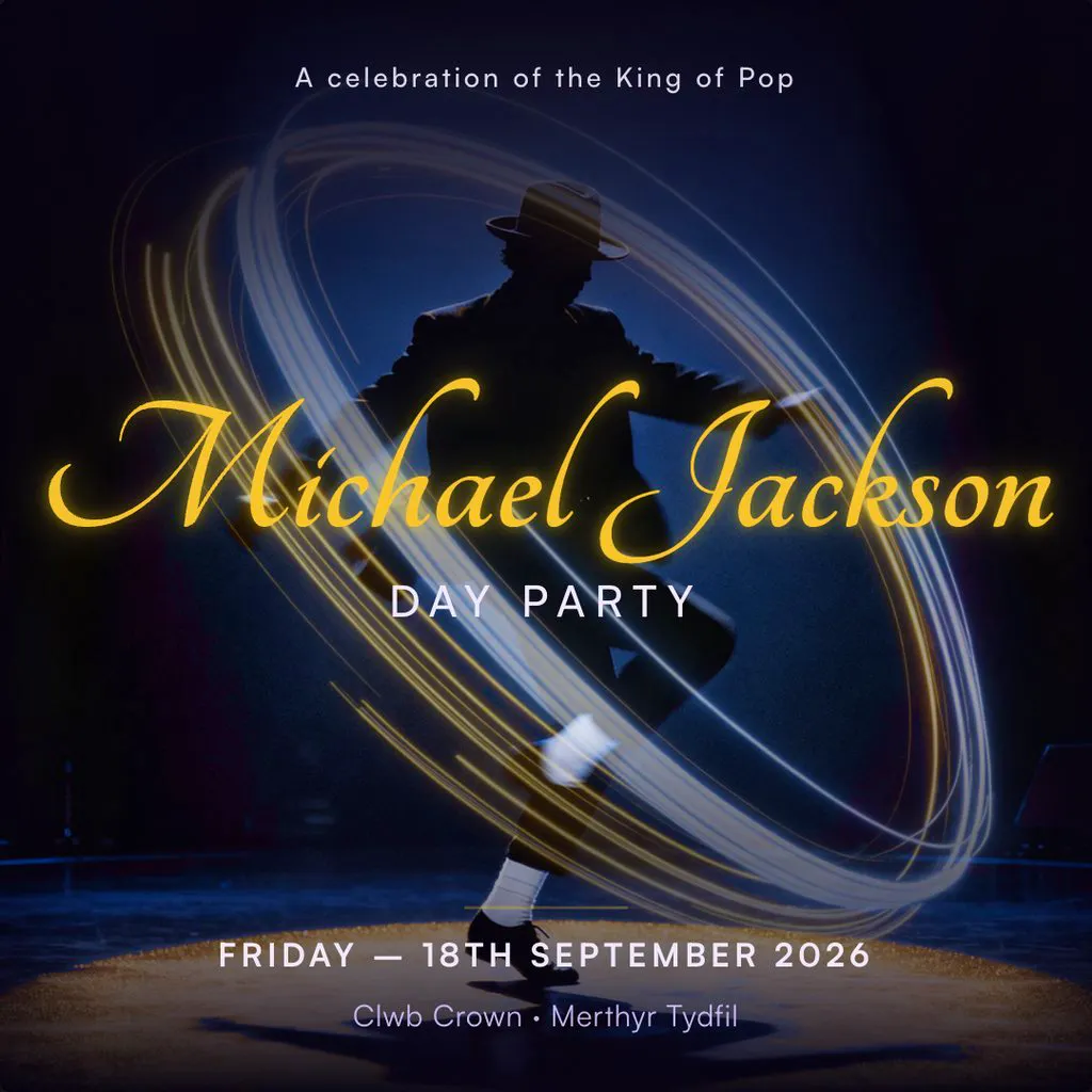 The Michael Jackson Day Party comes to Merthyr Tydfil at Clwb  Crown