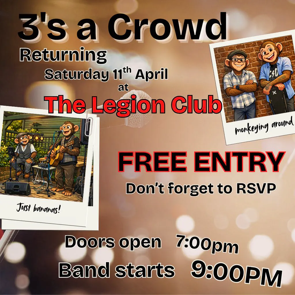 3s A Crowd Live Band at The Legion Club