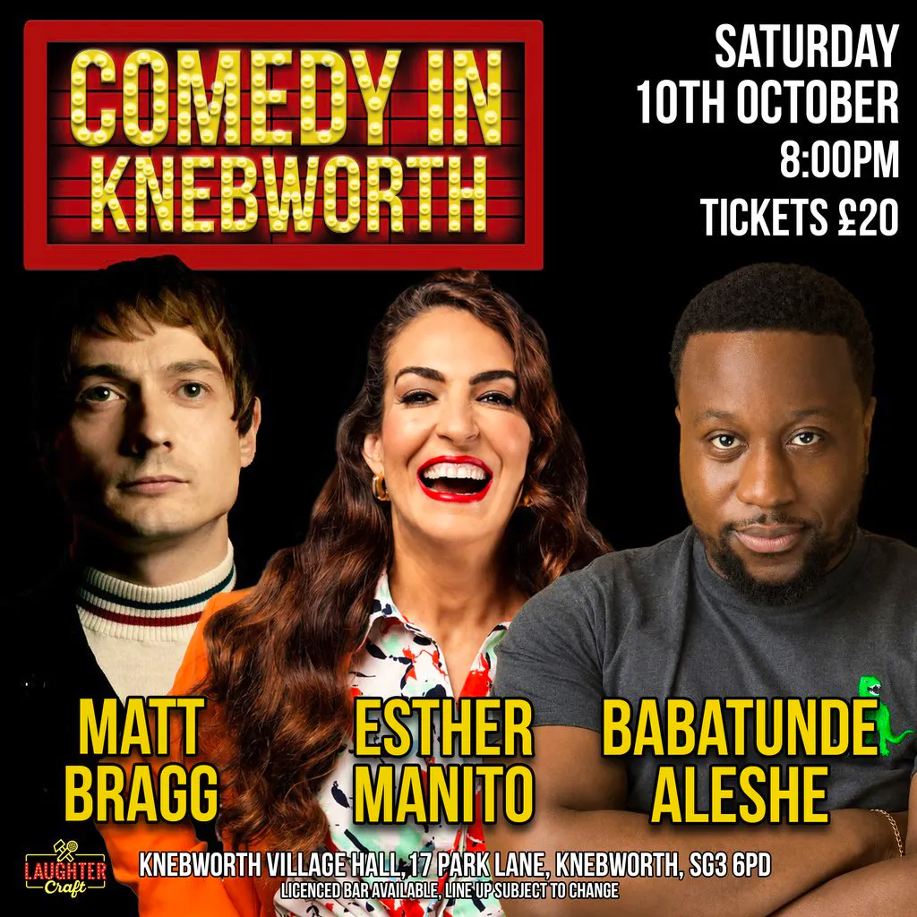 Comedy in Knebworth at Knebworth Village Hall