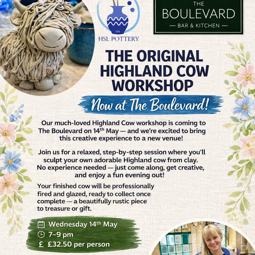 Highland cow event at The Boulevard By Vue