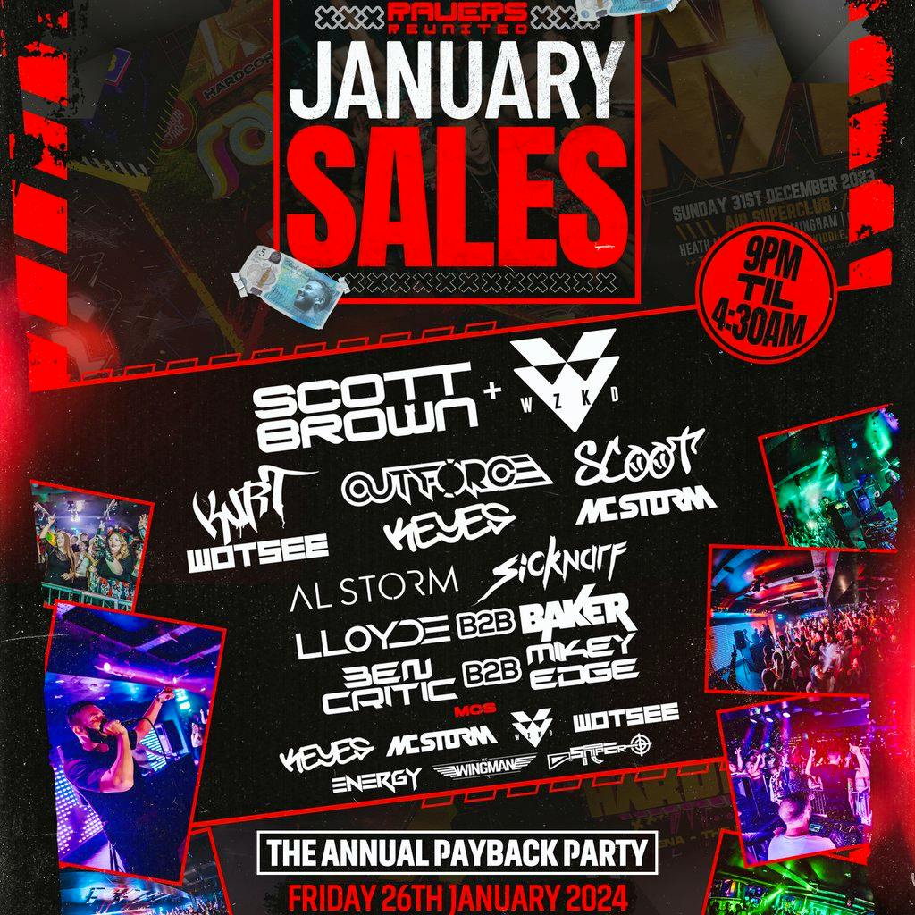 Ravers Reunited January Sales Lexis Mansfield Fri 26th