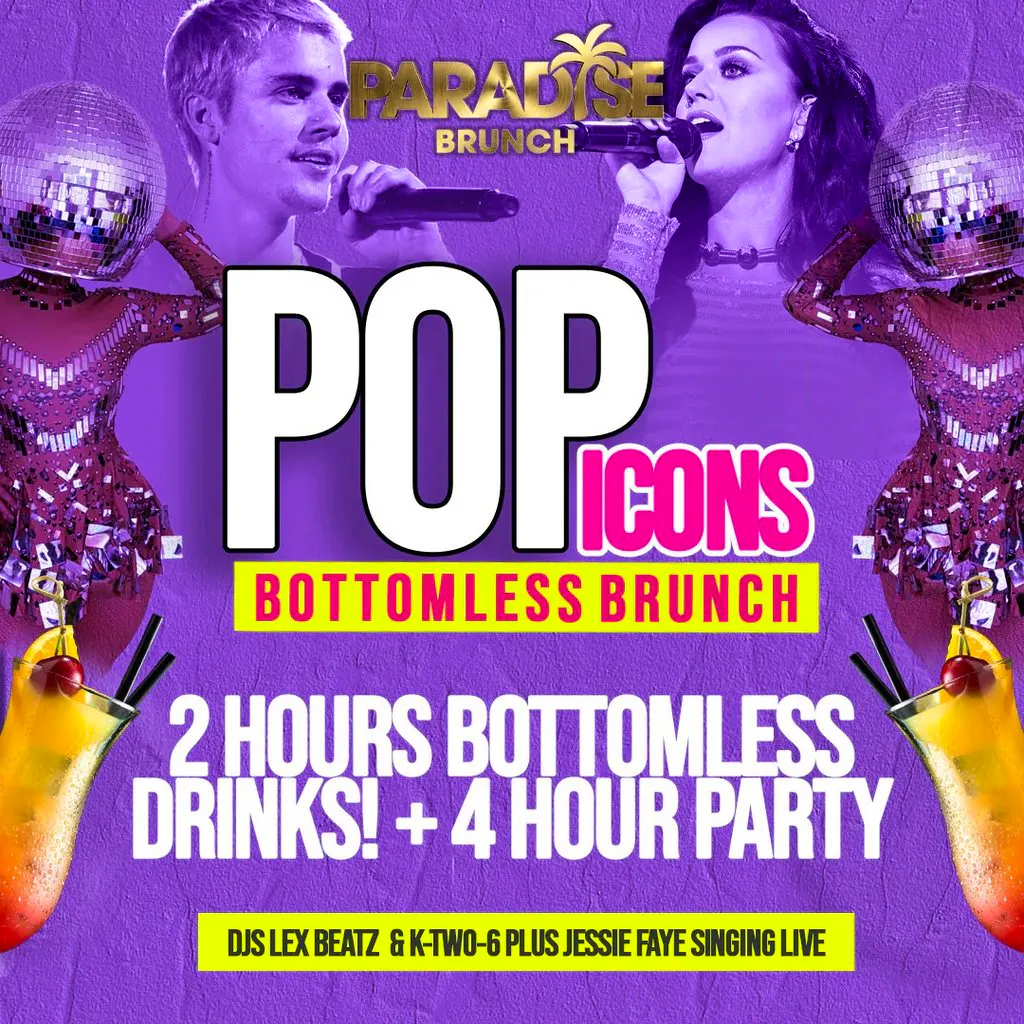 POP ICONS Bottomless Brunch at Faces NightClub, UK