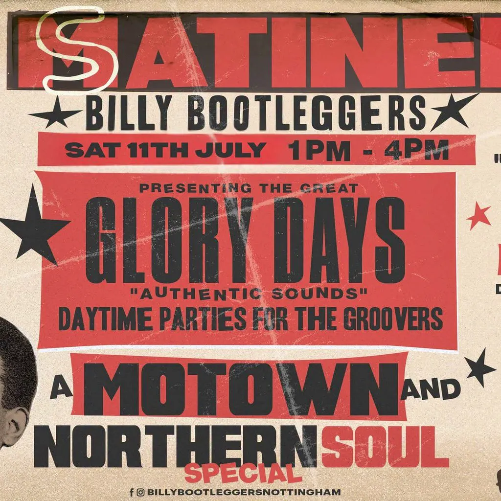 GLORY DAYS - A Motown & Northern Soul Special at Billy Bootleggers Nottingham