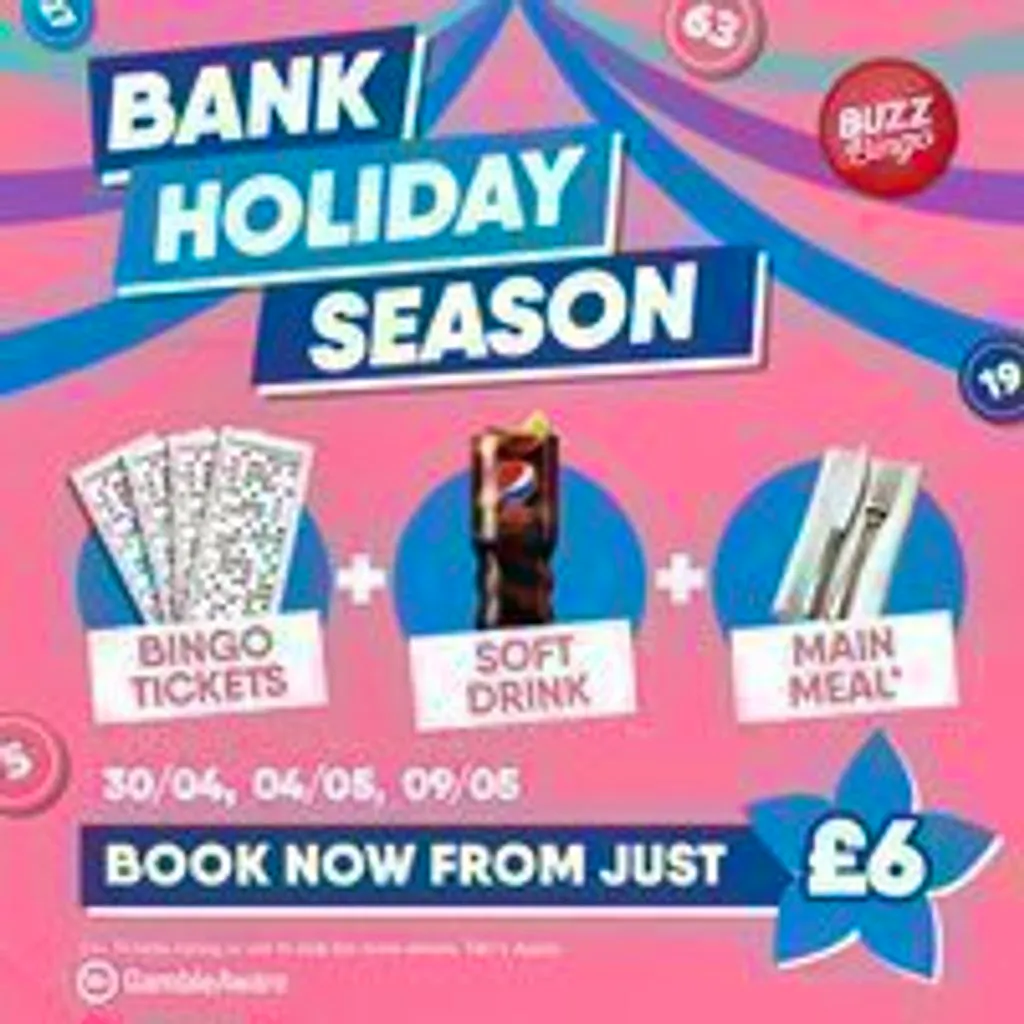 Bank Holiday Season - Buzz Bingo Darlington 04/05 at Buzz Bingo Darlington