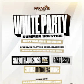 All White Summer Solstice Bottomless Brunch