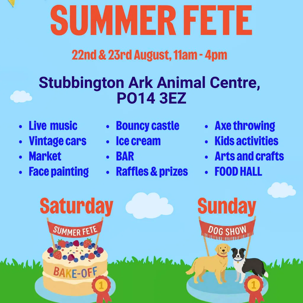 Stubbington Ark Summer Fete at RSPCA Solent Branch CIO