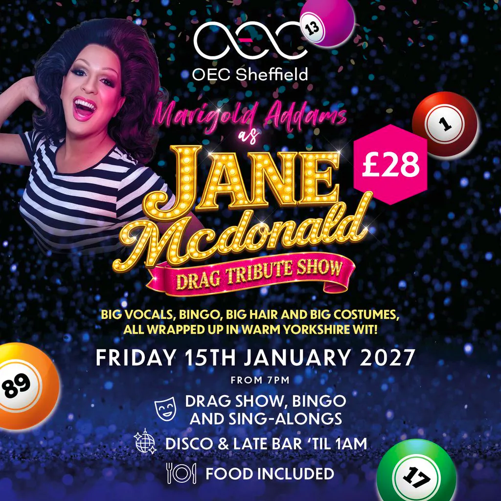 Marigold Addams as Jane McDonald Drag Tribute Show at The OEC