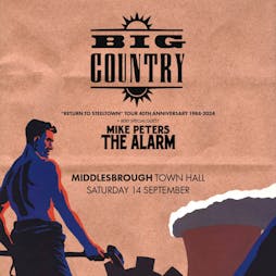Big Country Tickets | Middlesbrough Town Hall Middlesbrough  | Sat 14th September 2024 Lineup