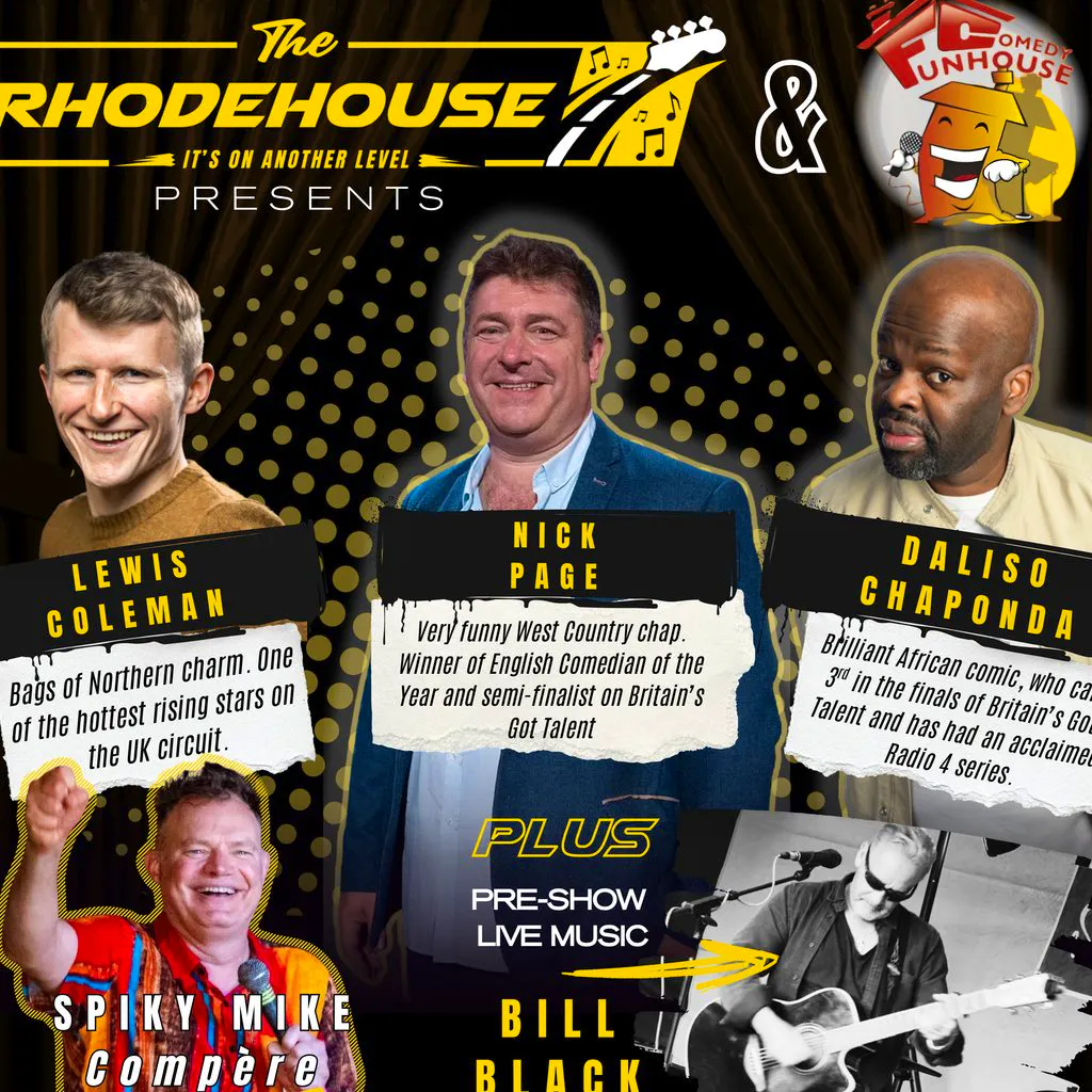 Three comedians. One great afternoon. Plenty of laughs! at The Rhodehouse