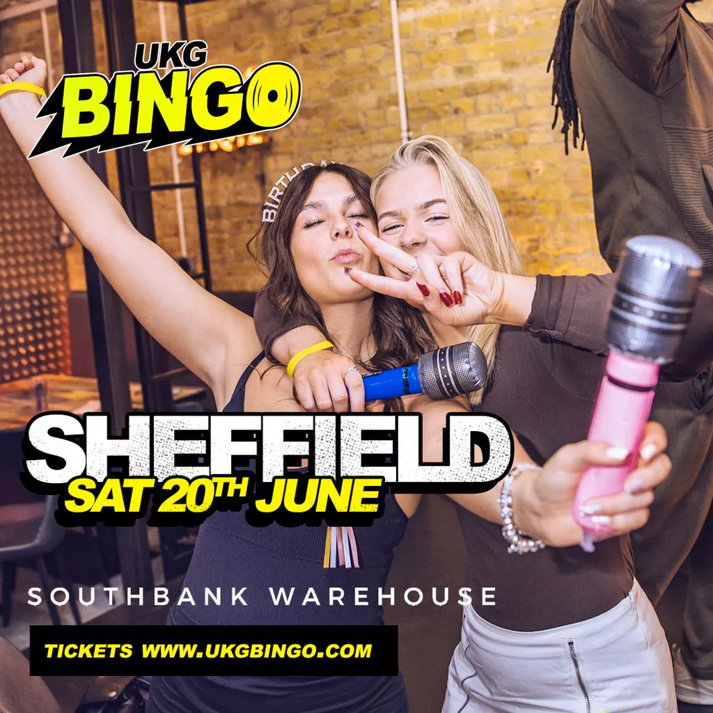 UKG BINGO SAT 20th June Sheffield at Southbank Warehouse