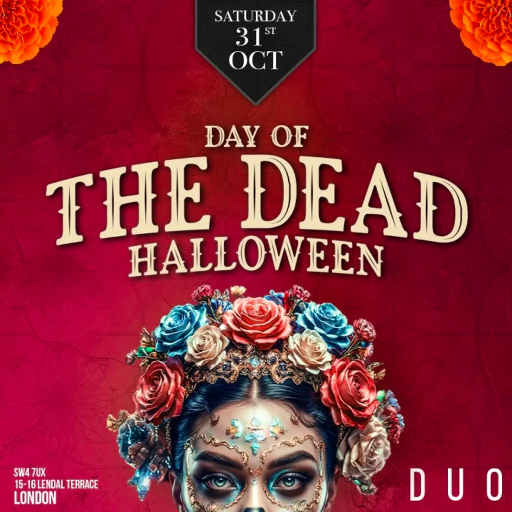 Day of Dead Halloween Party Sat 31st London at Duo Clapham