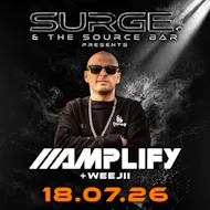 SURGE X The Source Bar Presents: Amplify + Weejii & More at The Source Bar (Courtyard)