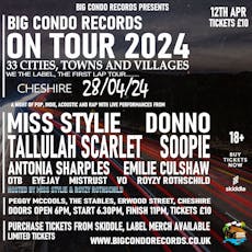 Big Condo Records We the Label, First Lap Tour in Cheshire at Peggy Mccools