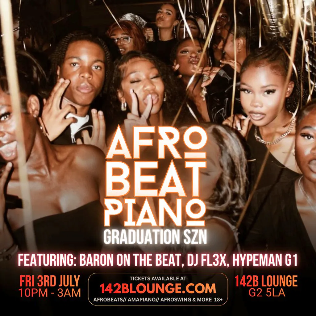 AfroBeat Piano Fridays !!! at 142B Lounge Glasgow