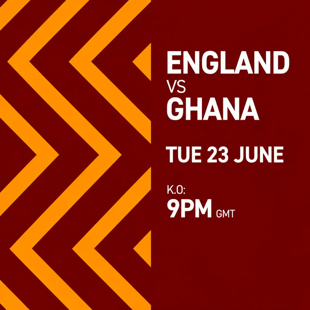 ENGLAND VS GHANA Tues 23/06/26 FANZONE at Rosies Birmingham